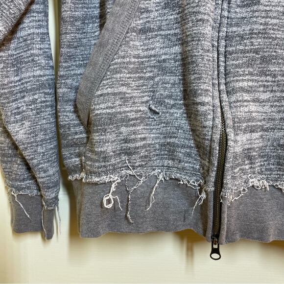 Seattle Mariners Baseball Full Zip Hoodie Sweatshirt Mens Small Distressed Gray - Picture 3 of 5